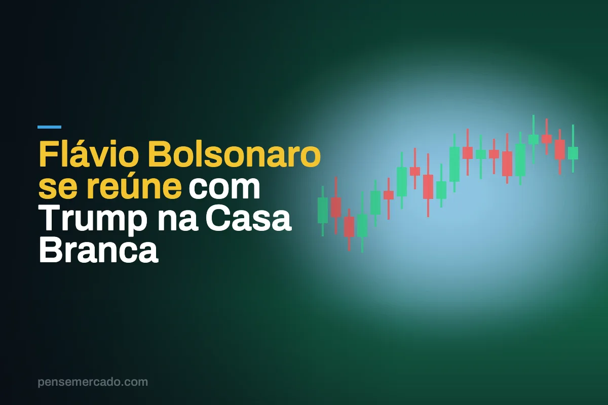 Flávio Bolsonaro se reúne com Trump na Casa Branca