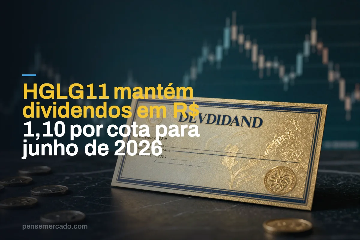 HGLG11 mantém dividendos em R$ 1,10 por cota para junho de 2026