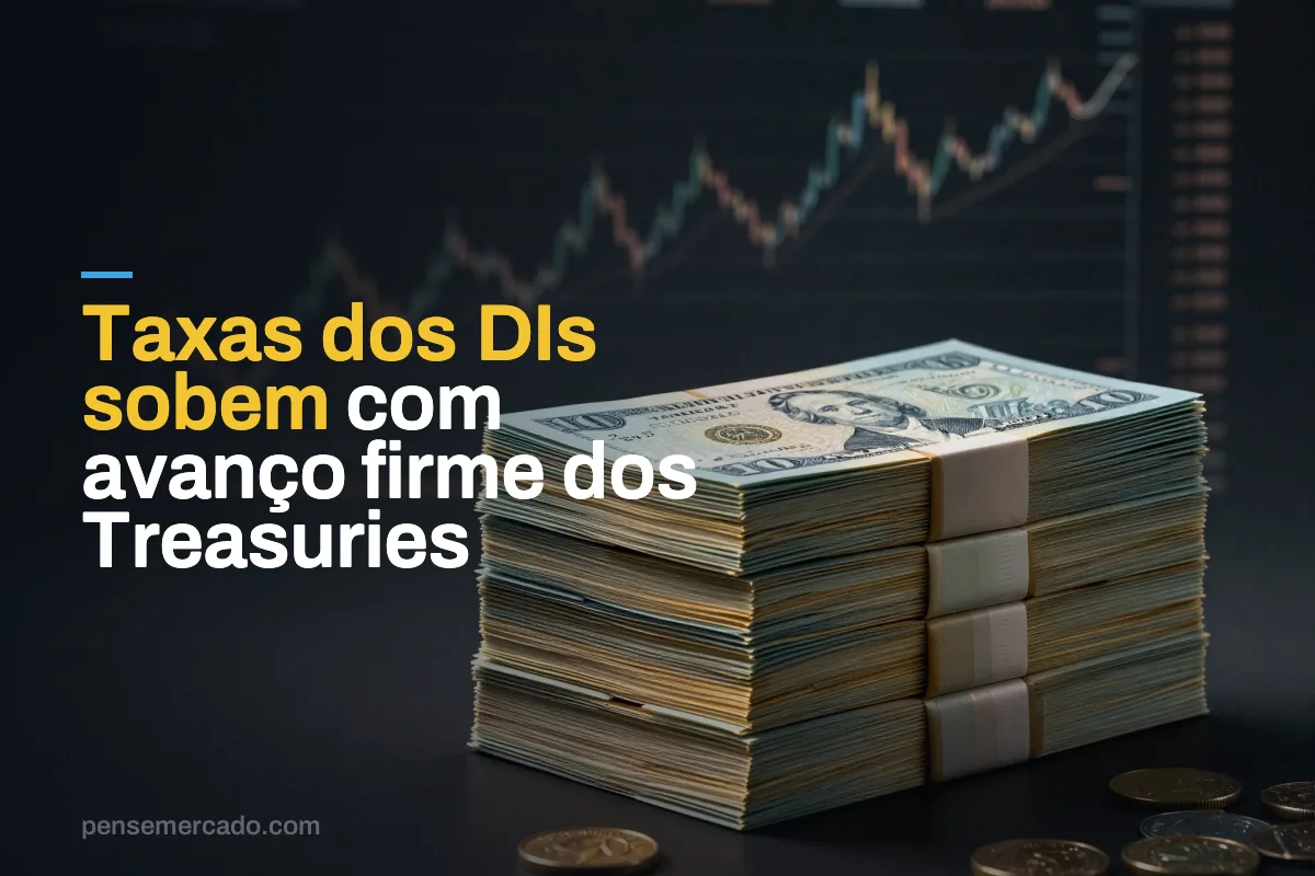 Taxas dos DIs sobem com avanço firme dos Treasuries