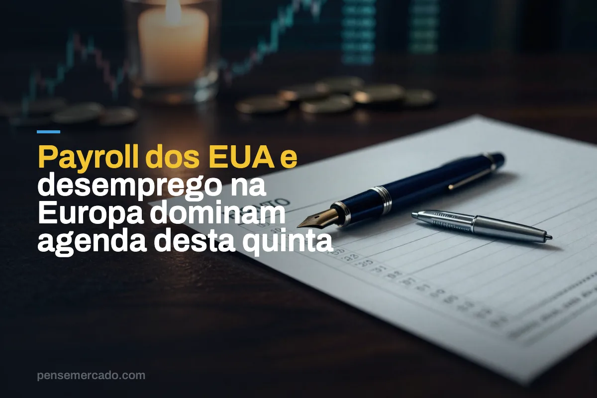 Payroll dos EUA e desemprego na Europa dominam agenda desta quinta