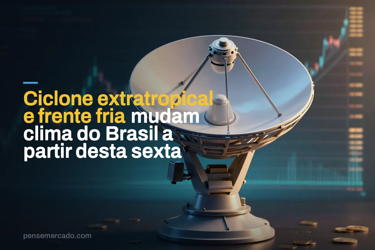 Ciclone extratropical e frente fria mudam clima do Brasil a partir desta sexta