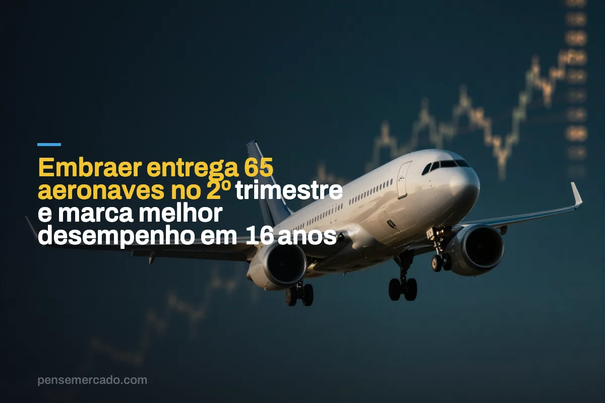 Embraer entrega 65 aeronaves no 2º trimestre e marca melhor desempenho em 16 anos