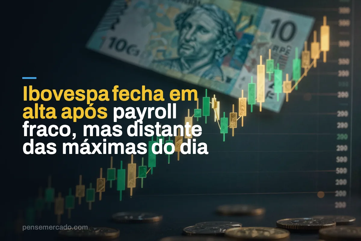 Ibovespa fecha em alta após payroll fraco, mas distante das máximas do dia