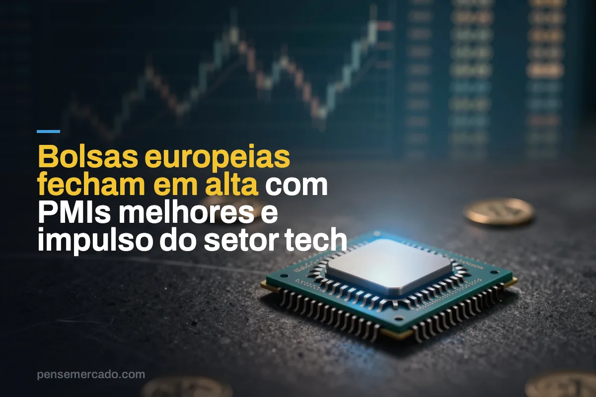 Bolsas europeias fecham em alta com PMIs melhores e impulso do setor tech