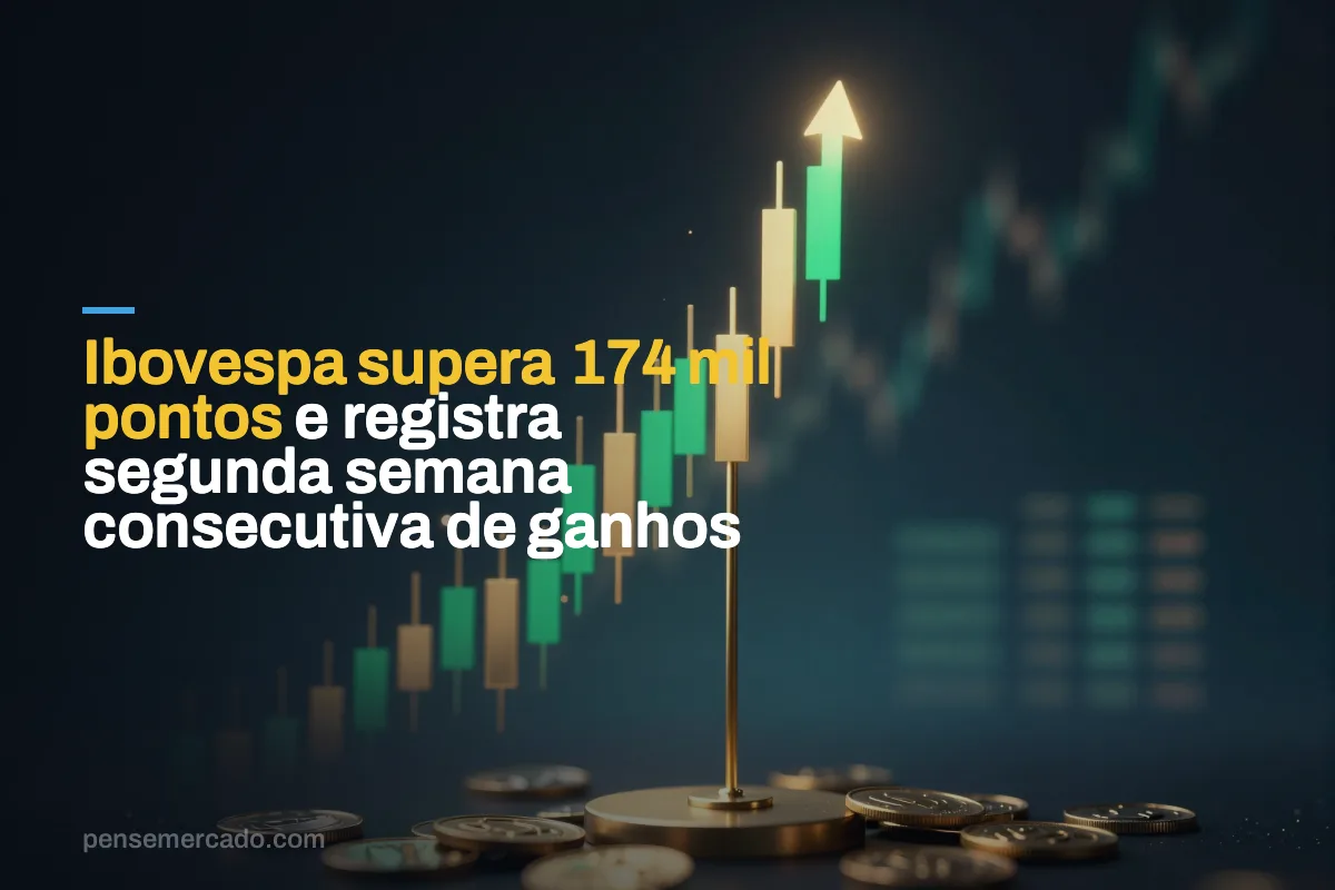 Ibovespa supera 174 mil pontos e registra segunda semana consecutiva de ganhos