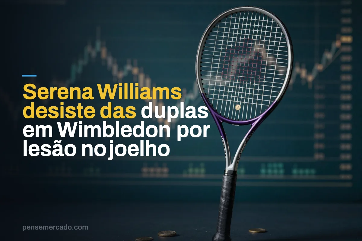 Serena Williams desiste das duplas em Wimbledon por lesão no joelho