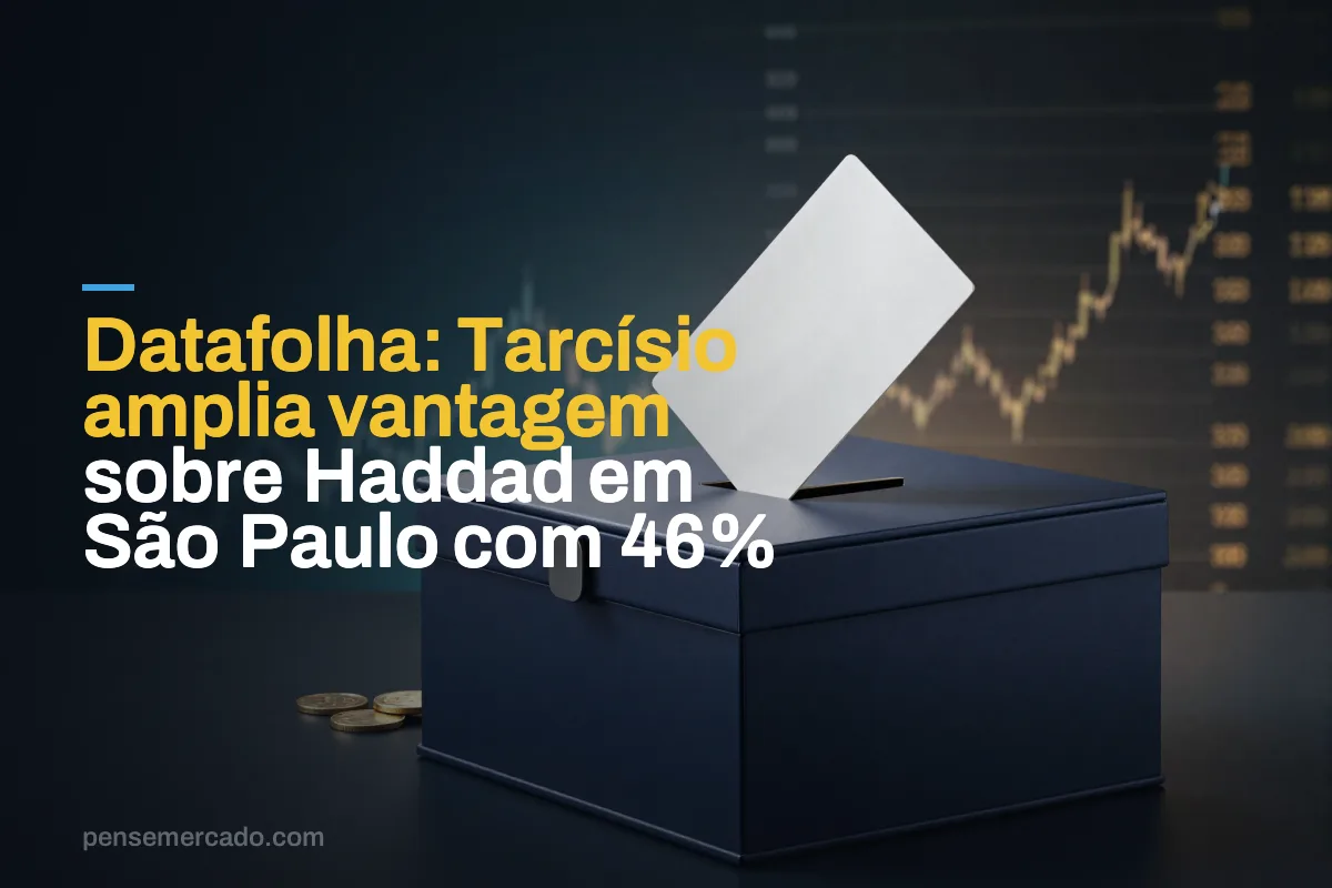 Datafolha: Tarcísio amplia vantagem sobre Haddad em São Paulo com 46%