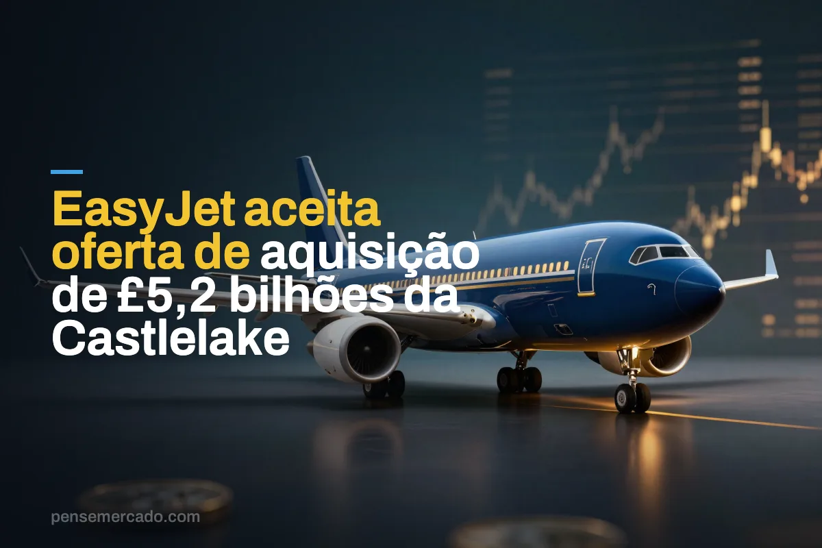 EasyJet aceita oferta de aquisição de £5,2 bilhões da Castlelake