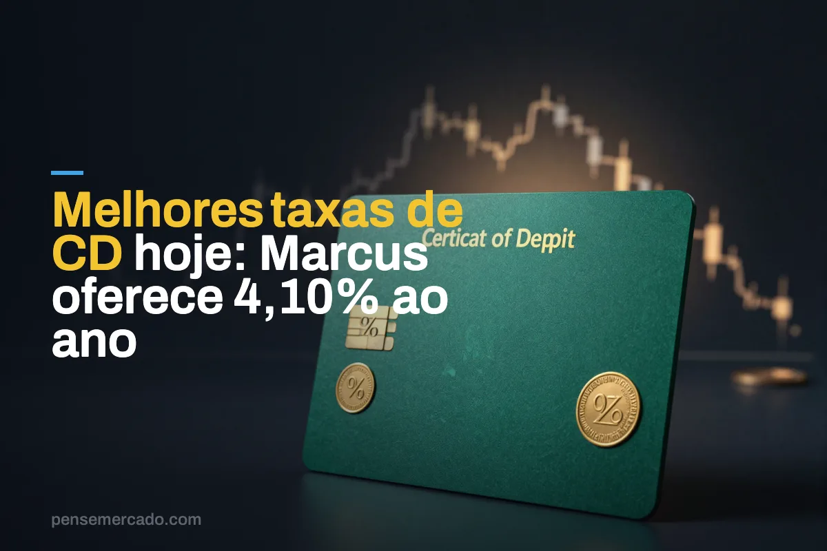 Melhores taxas de CD hoje: Marcus oferece 4,10% ao ano