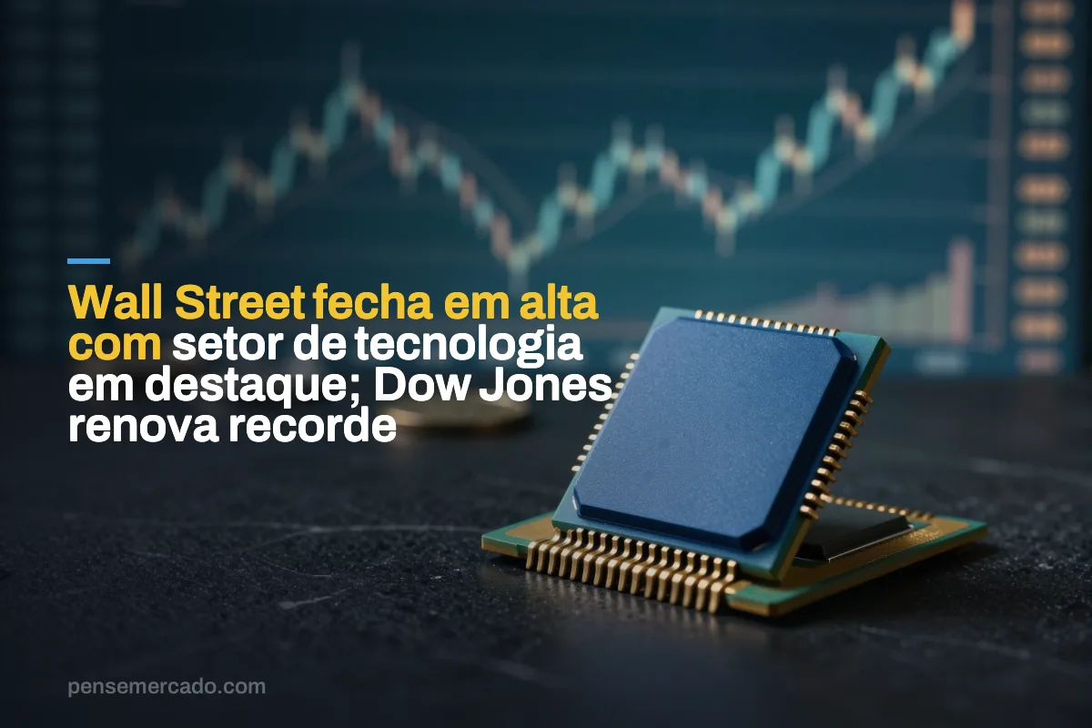 Wall Street fecha em alta com setor de tecnologia em destaque; Dow Jones renova recorde