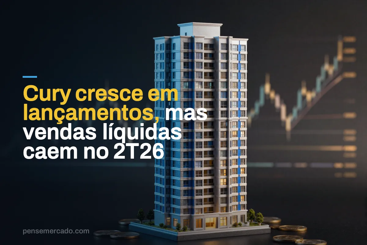 Cury cresce em lançamentos, mas vendas líquidas caem no 2T26