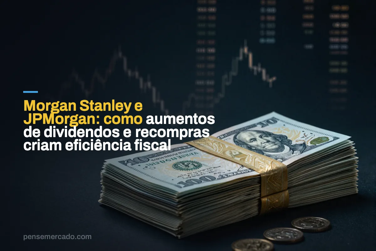 Morgan Stanley e JPMorgan: como aumentos de dividendos e recompras criam eficiência fiscal