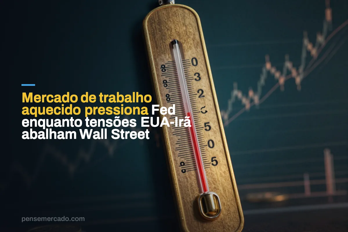 Mercado de trabalho aquecido pressiona Fed enquanto tensões EUA-Irã abalham Wall Street