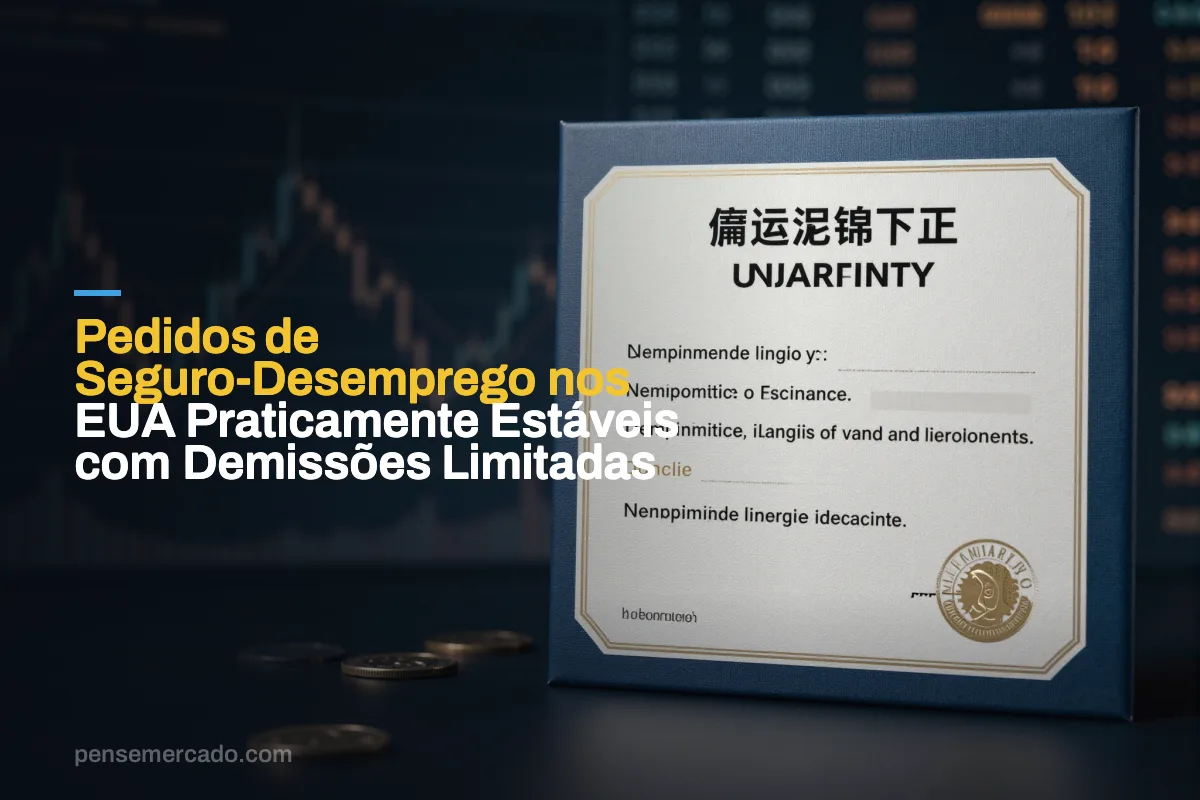 Pedidos de Seguro-Desemprego nos EUA Praticamente Estáveis com Demissões Limitadas