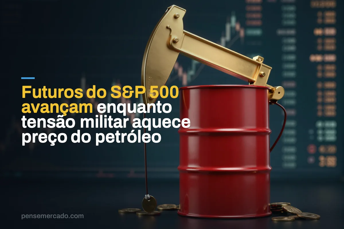 Futuros do S&P 500 avançam enquanto tensão militar aquece preço do petróleo