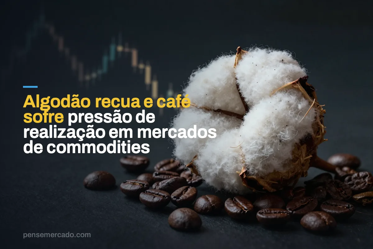 Algodão recua e café sofre pressão de realização em mercados de commodities