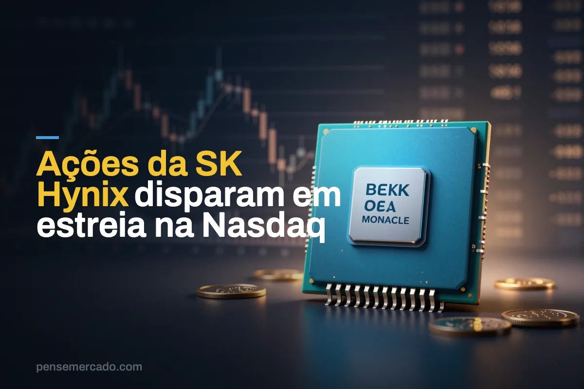 Ações da SK Hynix disparam em estreia na Nasdaq