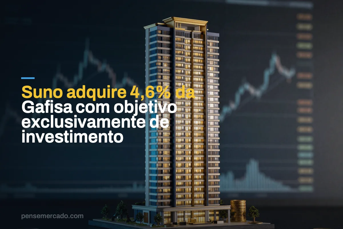 Suno adquire 4,6% da Gafisa com objetivo exclusivamente de investimento