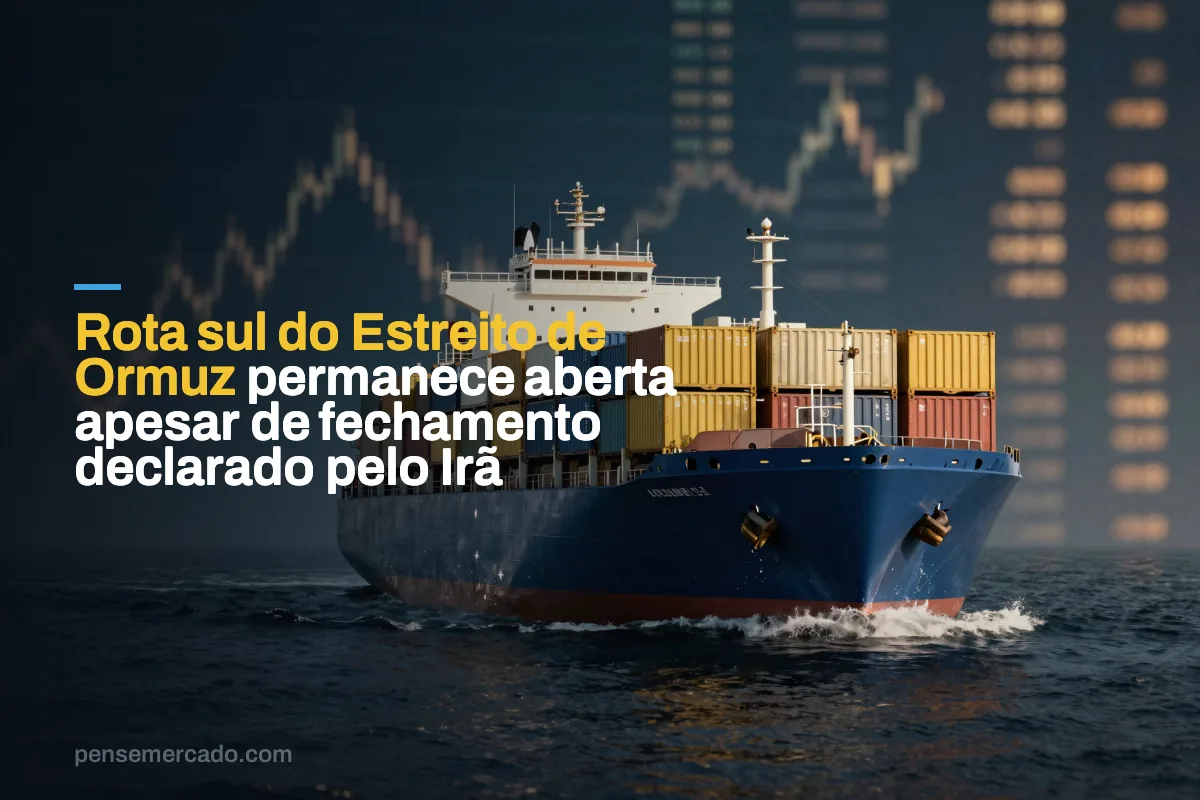 Rota sul do Estreito de Ormuz permanece aberta apesar de fechamento declarado pelo Irã