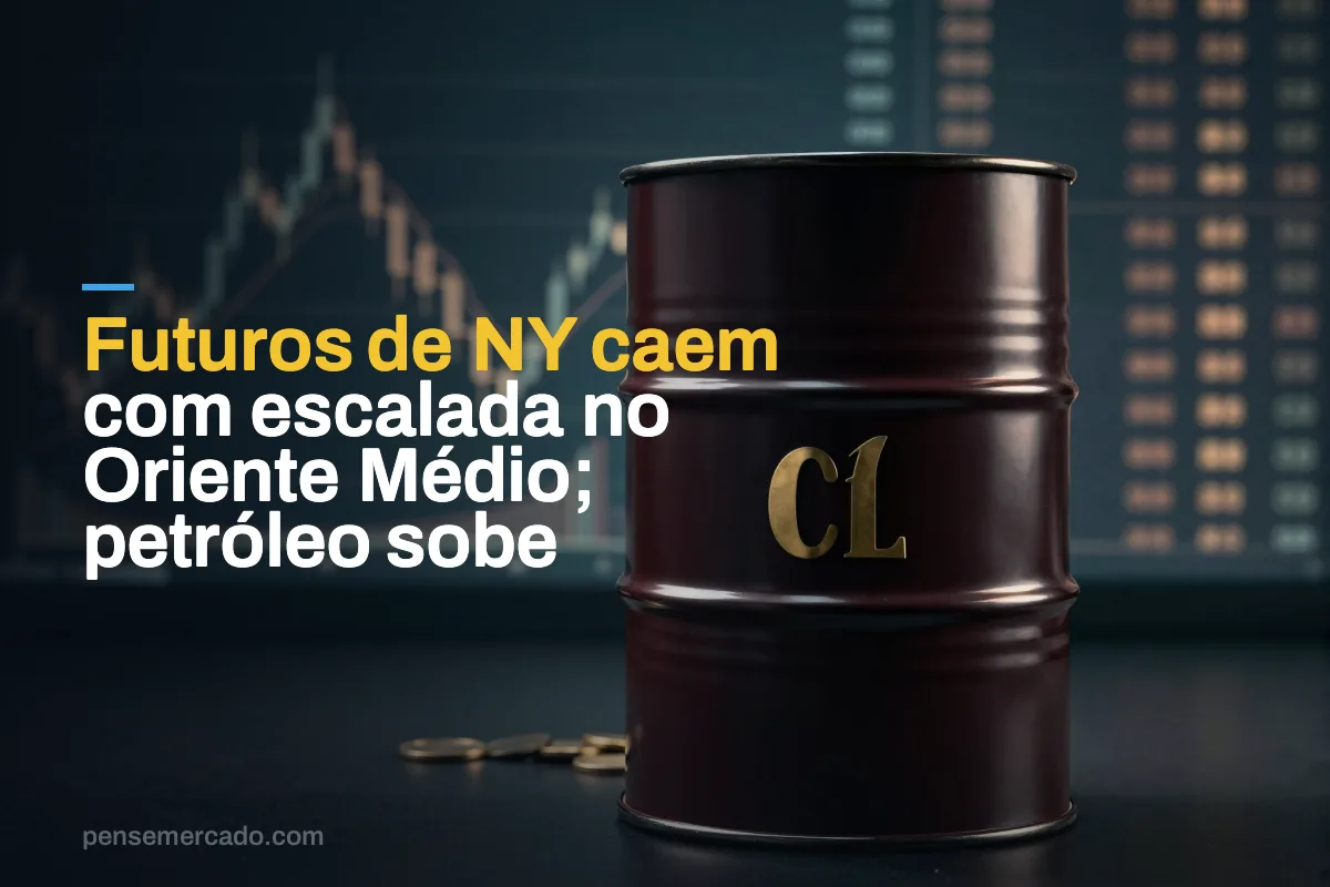 Futuros de NY caem com escalada no Oriente Médio; petróleo sobe