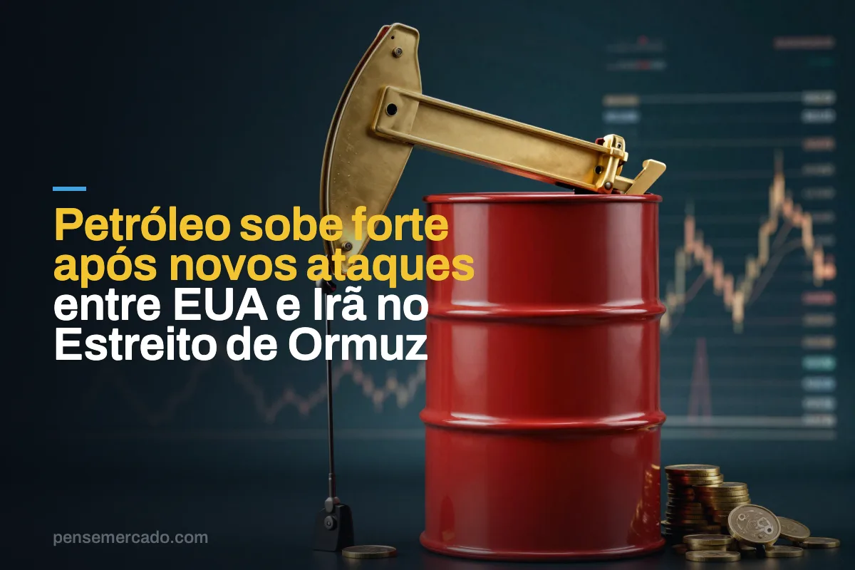 Petróleo sobe forte após novos ataques entre EUA e Irã no Estreito de Ormuz