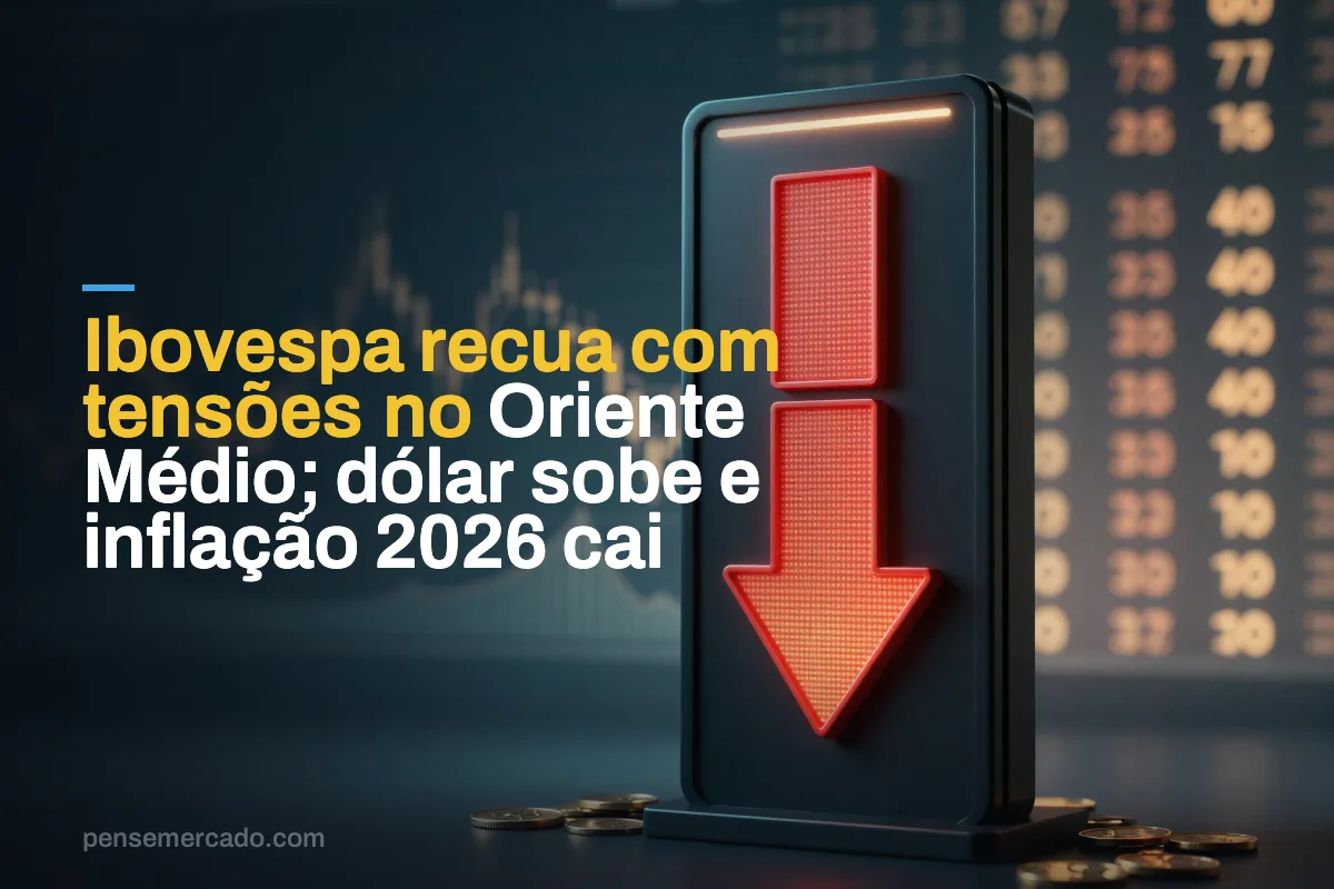 Ibovespa recua com tensões no Oriente Médio; dólar sobe e inflação 2026 cai