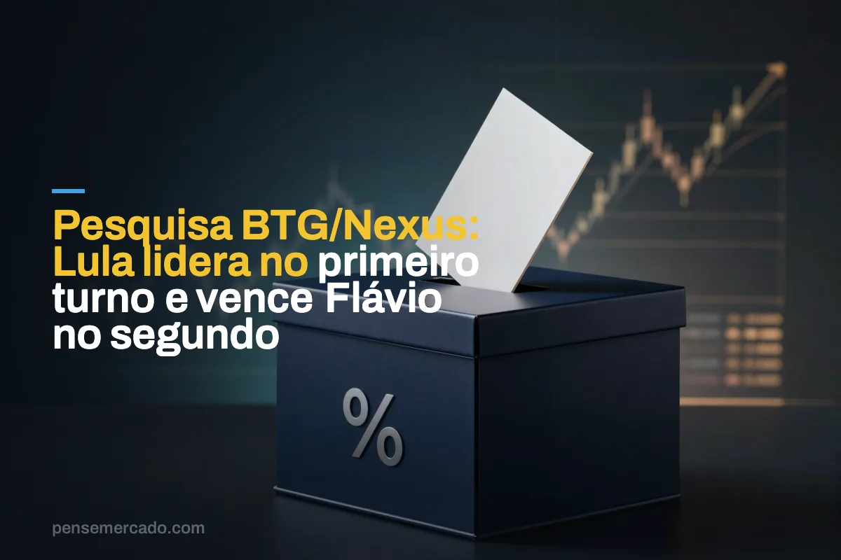 Pesquisa BTG/Nexus: Lula lidera no primeiro turno e vence Flávio no segundo