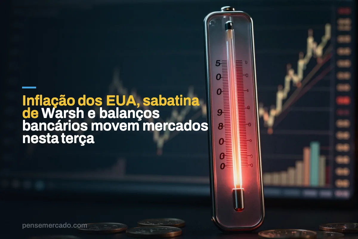Inflação dos EUA, sabatina de Warsh e balanços bancários movem mercados nesta terça