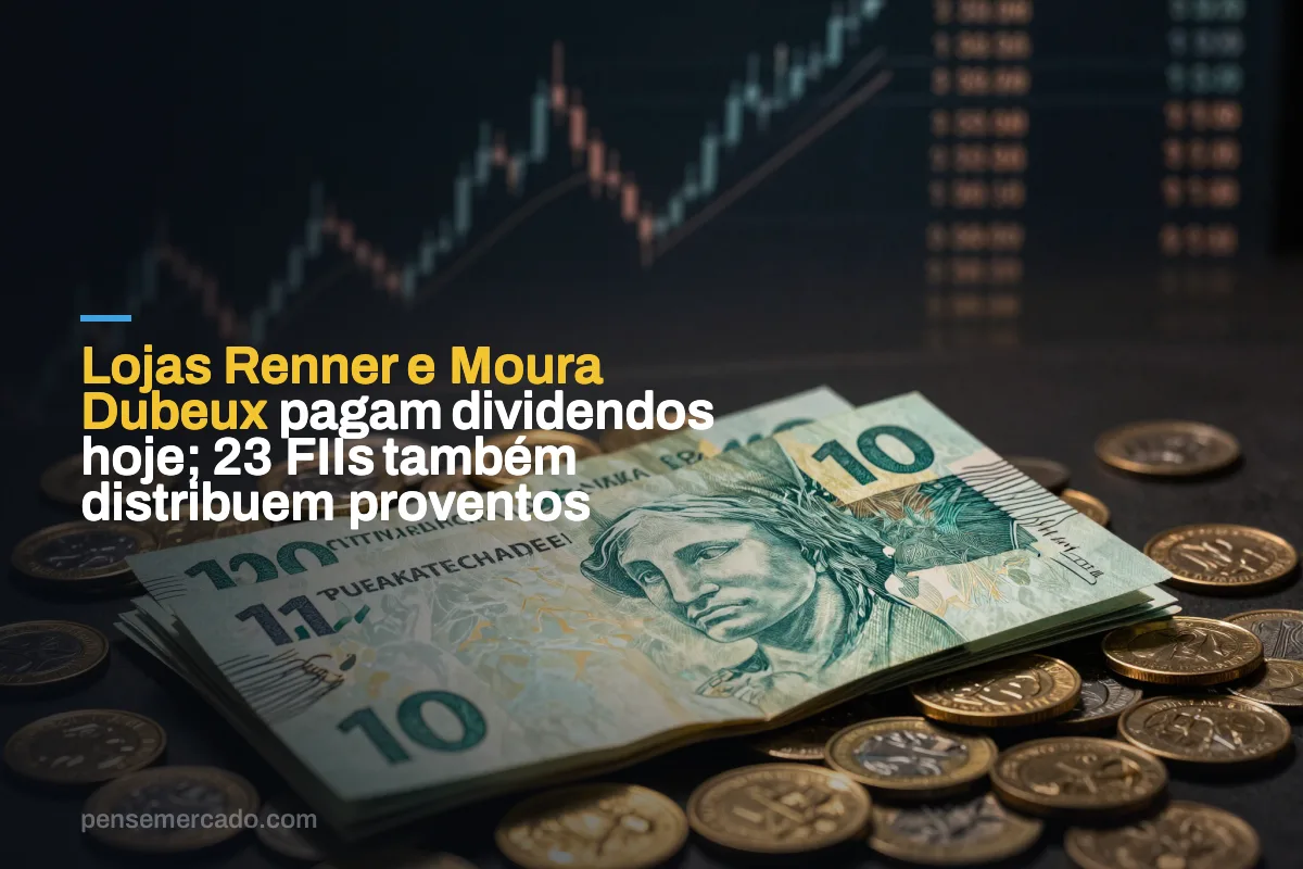 Lojas Renner e Moura Dubeux pagam dividendos hoje; 23 FIIs também distribuem proventos