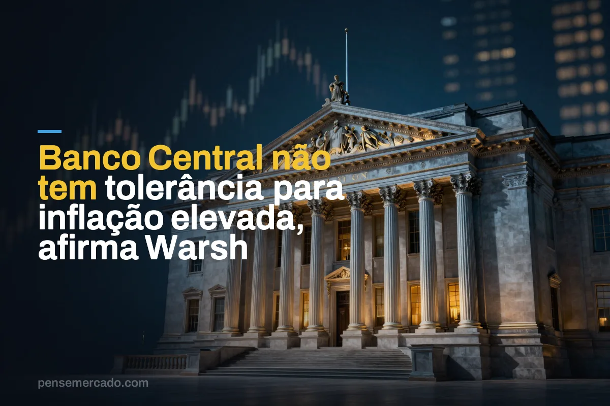 Banco Central não tem tolerância para inflação elevada, afirma Warsh