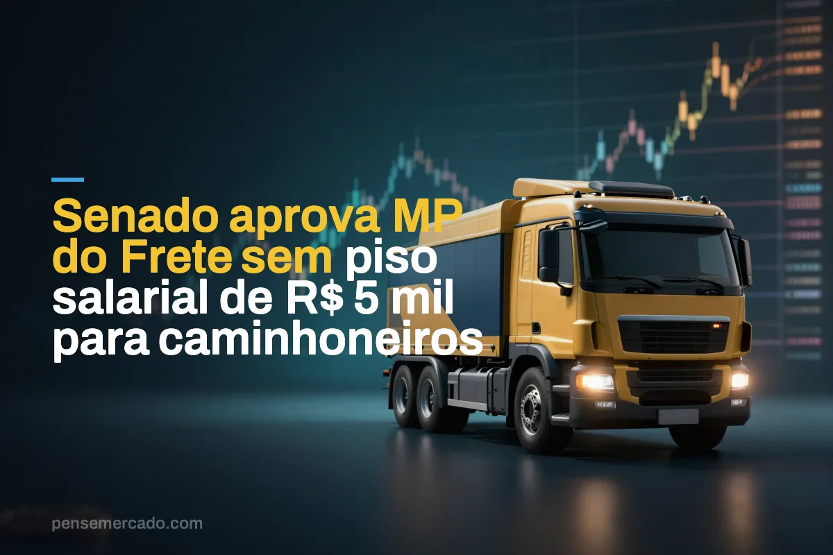 Senado aprova MP do Frete sem piso salarial de R$ 5 mil para caminhoneiros