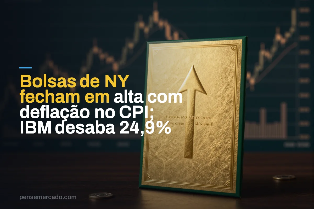 Bolsas de NY fecham em alta com deflação no CPI; IBM desaba 24,9%