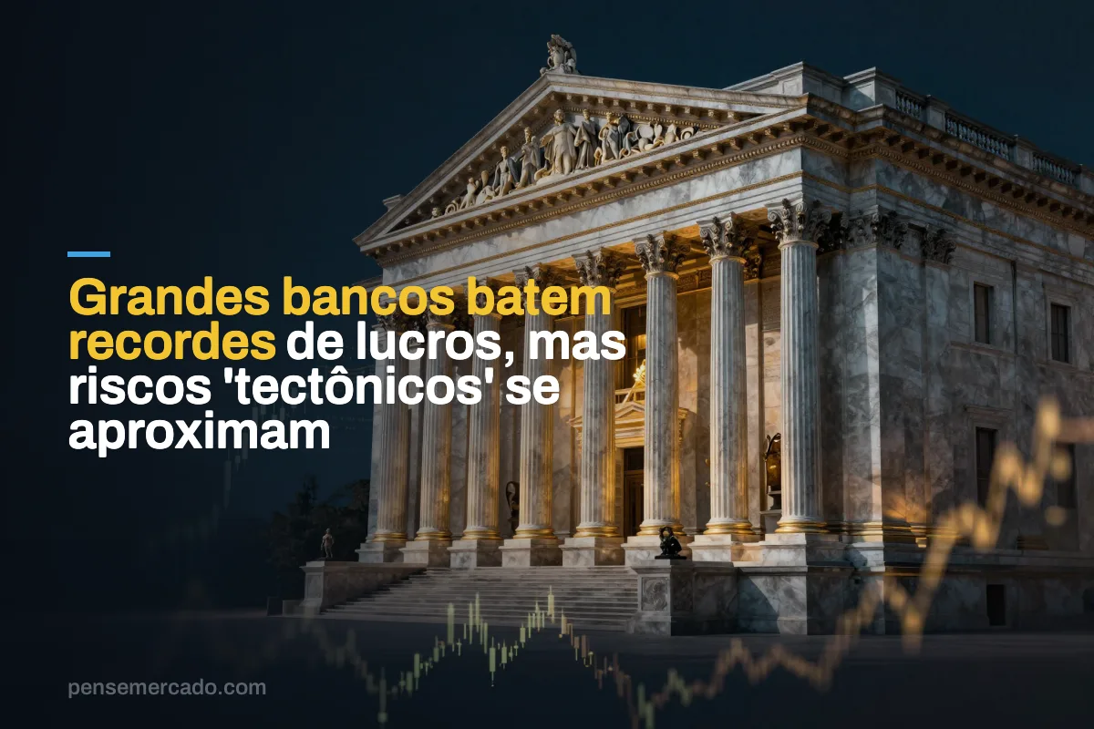 Grandes bancos batem recordes de lucros, mas riscos 'tectônicos' se aproximam