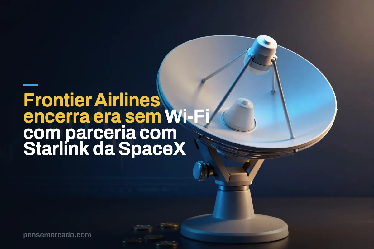Frontier Airlines encerra era sem Wi-Fi com parceria com Starlink da SpaceX