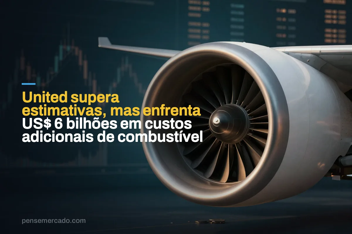 United supera estimativas, mas enfrenta US$ 6 bilhões em custos adicionais de combustível