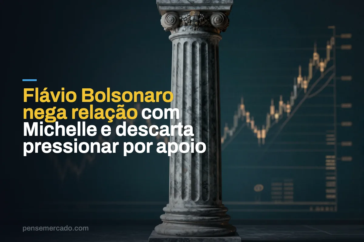 Flávio Bolsonaro nega relação com Michelle e descarta pressionar por apoio