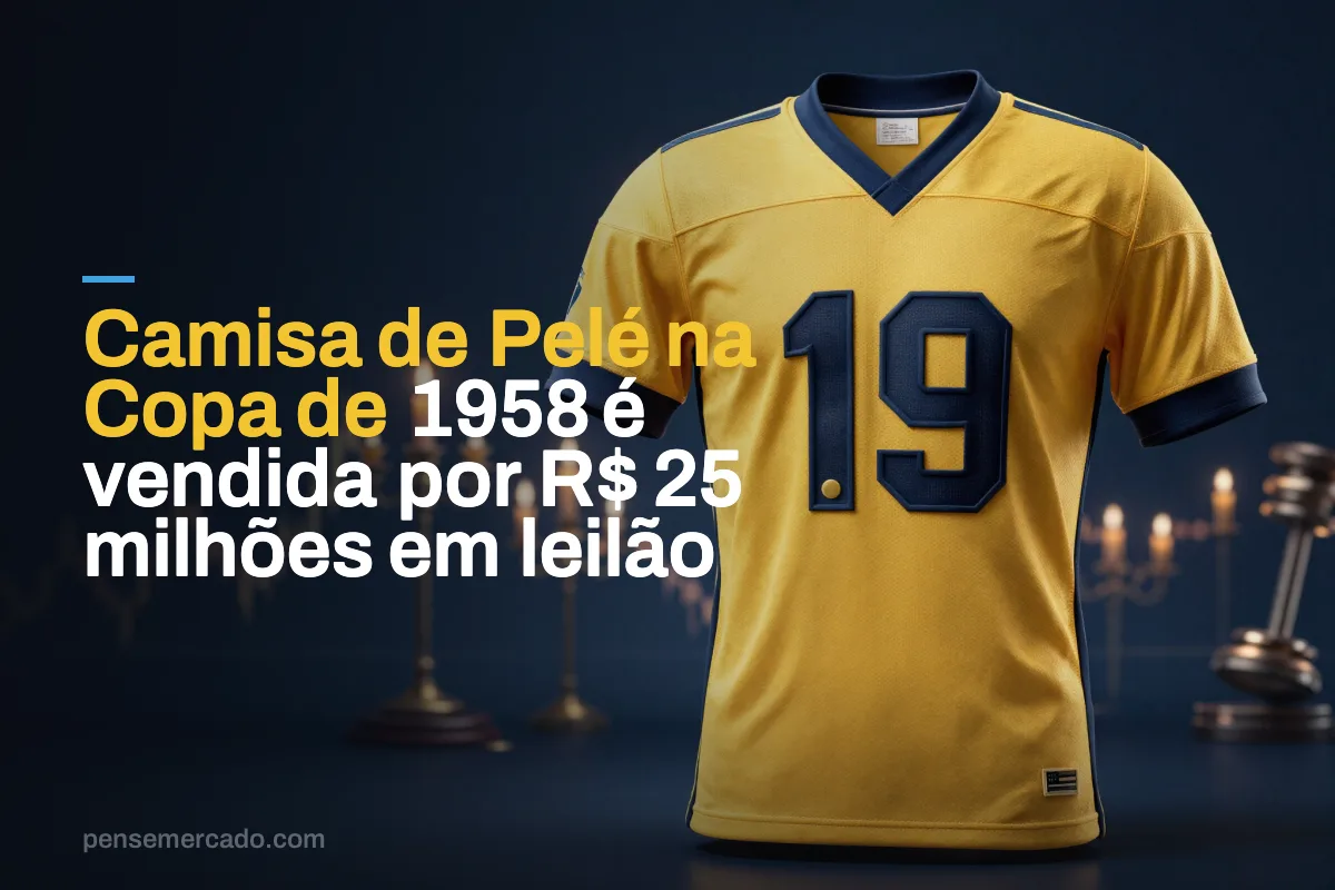 Camisa de Pelé na Copa de 1958 é vendida por R$ 25 milhões em leilão
