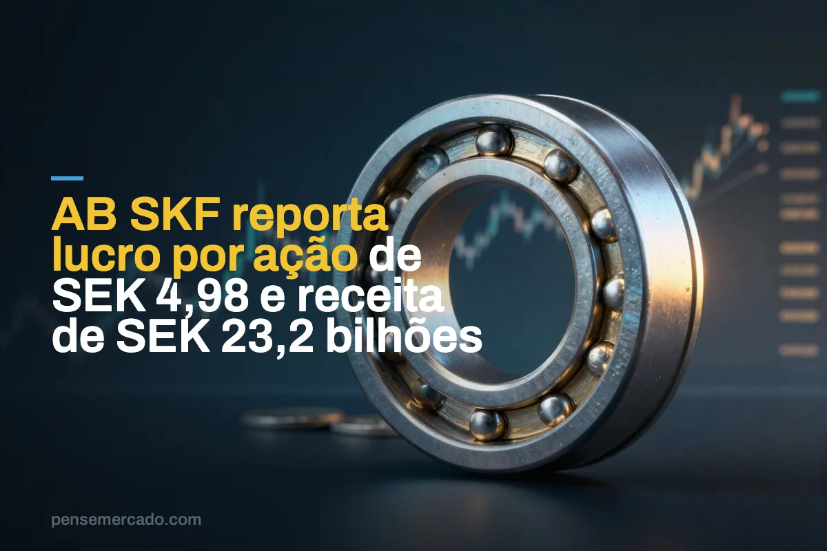 AB SKF reporta lucro por ação de SEK 4,98 e receita de SEK 23,2 bilhões
