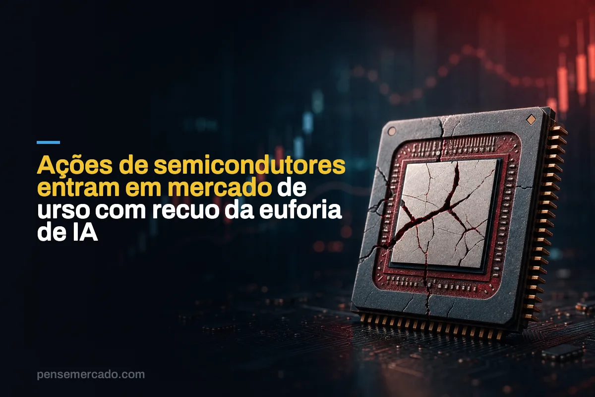 Ações de semicondutores entram em mercado de urso com recuo da euforia de IA