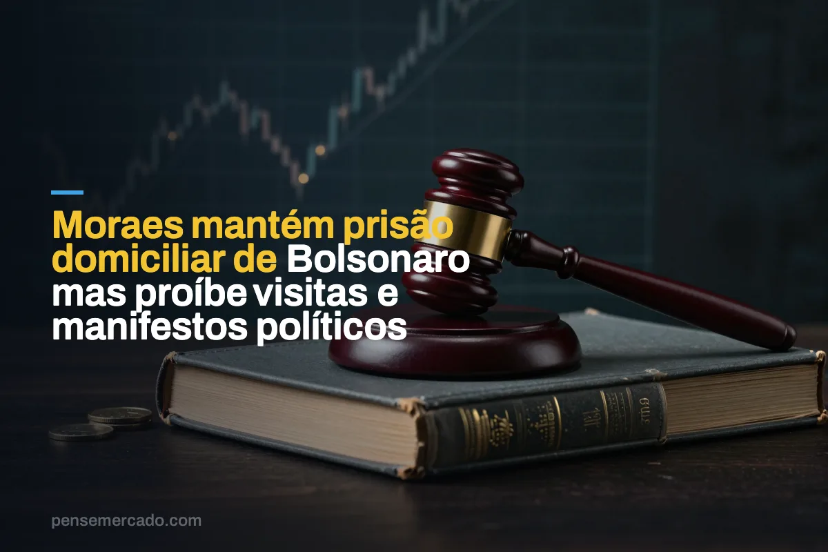 Moraes mantém prisão domiciliar de Bolsonaro mas proíbe visitas e manifestos políticos