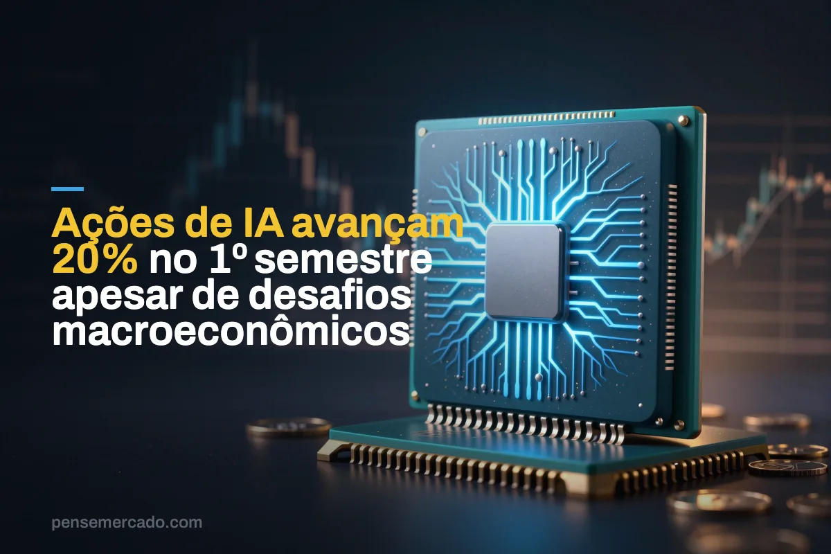 Ações de IA avançam 20% no 1º semestre apesar de desafios macroeconômicos