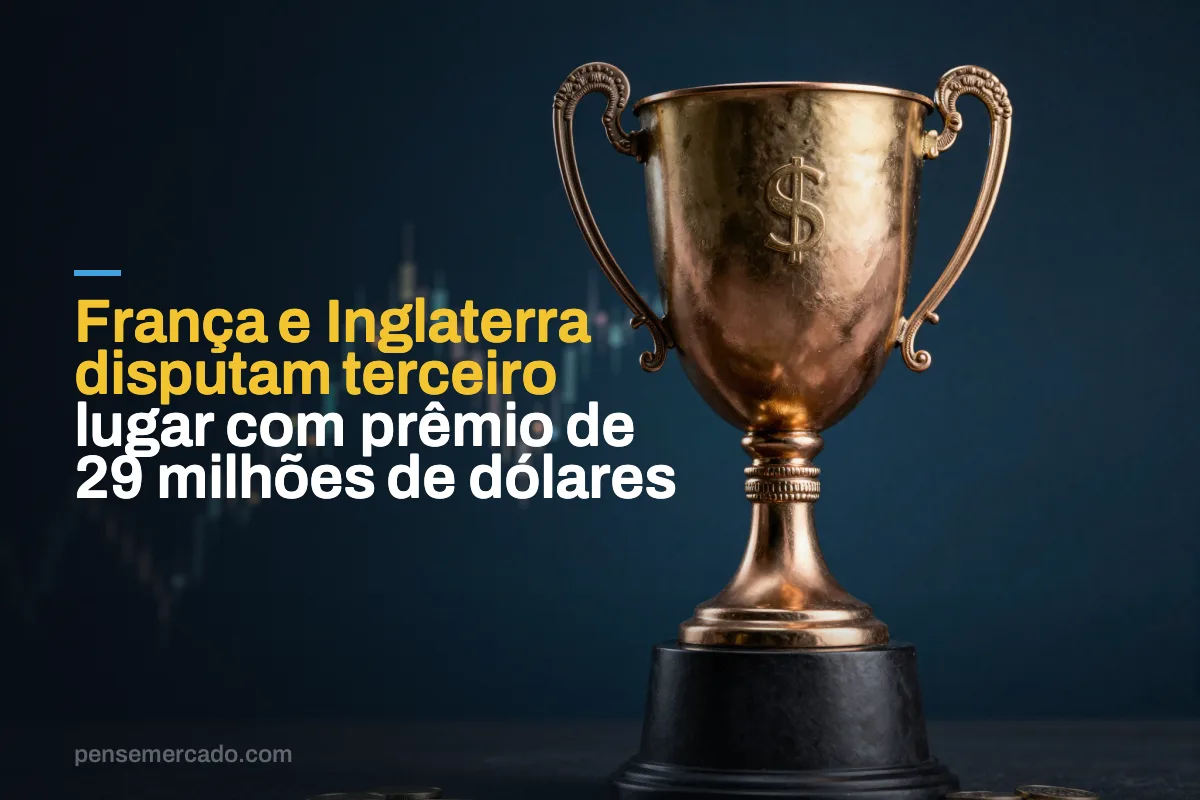 França e Inglaterra disputam terceiro lugar com prêmio de 29 milhões de dólares