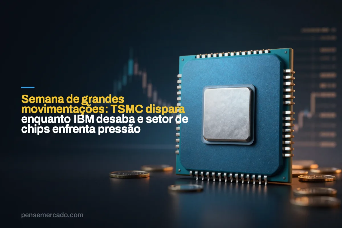 Semana de grandes movimentações: TSMC dispara enquanto IBM desaba e setor de chips enfrenta pressão
