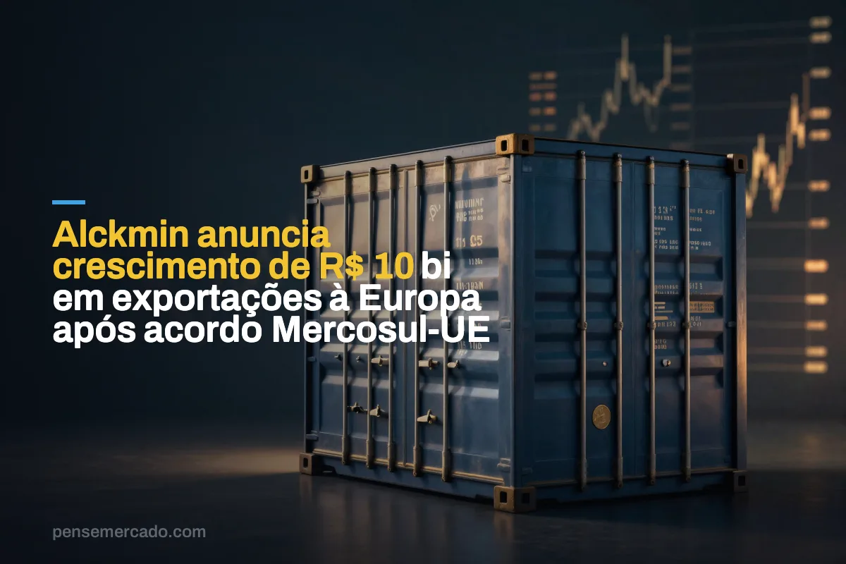 Alckmin anuncia crescimento de R$ 10 bi em exportações à Europa após acordo Mercosul-UE