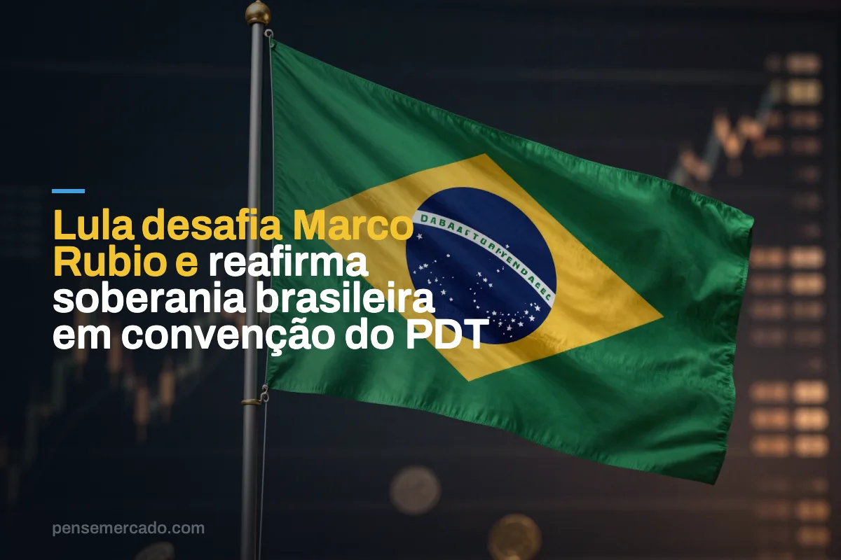 Lula desafia Marco Rubio e reafirma soberania brasileira em convenção do PDT