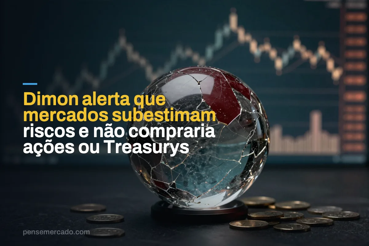 Dimon alerta que mercados subestimam riscos e não compraria ações ou Treasurys