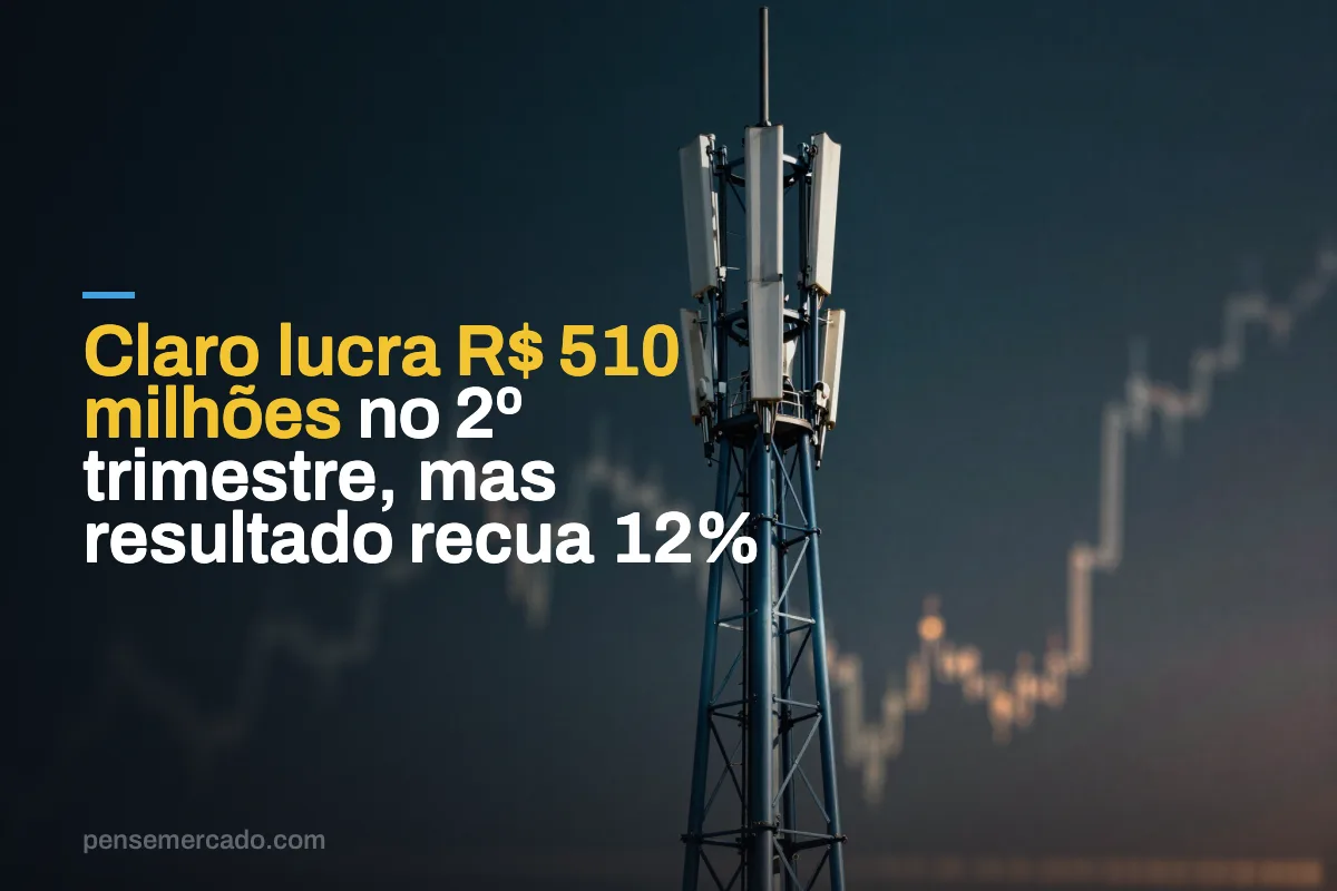 Claro lucra R$ 510 milhões no 2º trimestre, mas resultado recua 12%