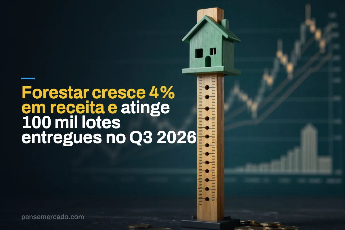 Forestar cresce 4% em receita e atinge 100 mil lotes entregues no Q3 2026