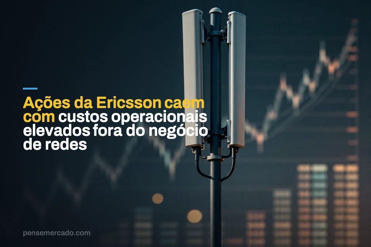 Ações da Ericsson caem com custos operacionais elevados fora do negócio de redes