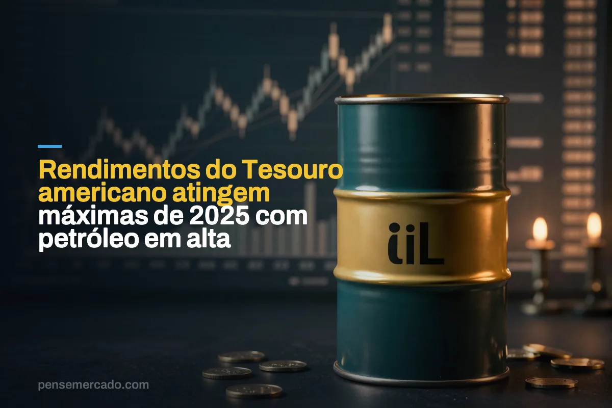 Rendimentos do Tesouro americano atingem máximas de 2025 com petróleo em alta